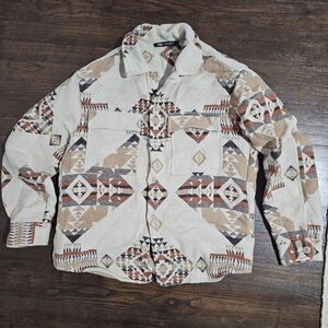 Zara Man Tribal Print Overshirt
